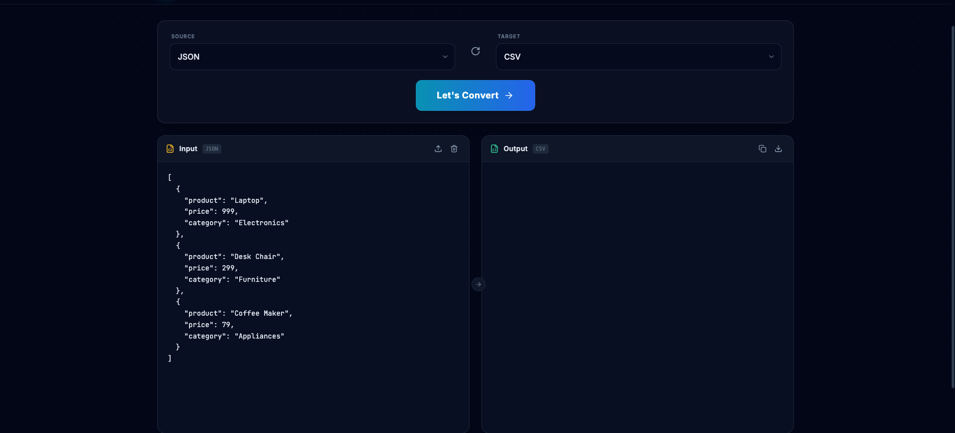 Input JSON Data
